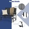 Costway Patio Glider Rocking Bench Double 2 Person Chair Loveseat Garden Grey\Black